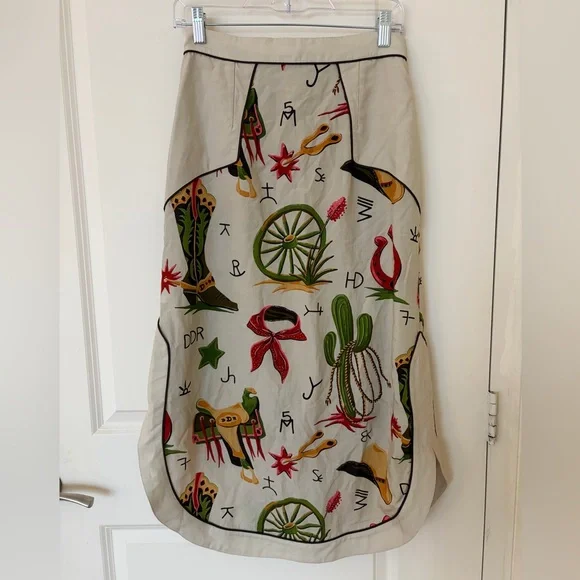 NWT Double D Ranch Atomic A-Line Western Skirt Size 2 - Picture 4 of 7